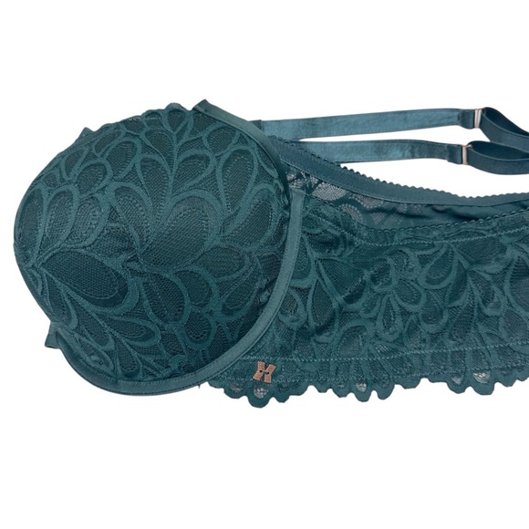 Savage X Fenty 44DD Green Lace Balconette Bra – “Savage Not Sorry” Lightly Lined - Picture 7 of 9